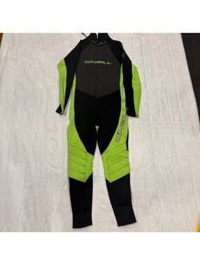 O'Neill Men's XL Neoprene Wetsuit Black Green Full Body Surf Swim Gear